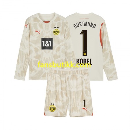 Fotballdrakt Borussia Dortmund Gregor Kobel 1 Keeper Barn Hjemmetrøye 2024-2025 Langermet